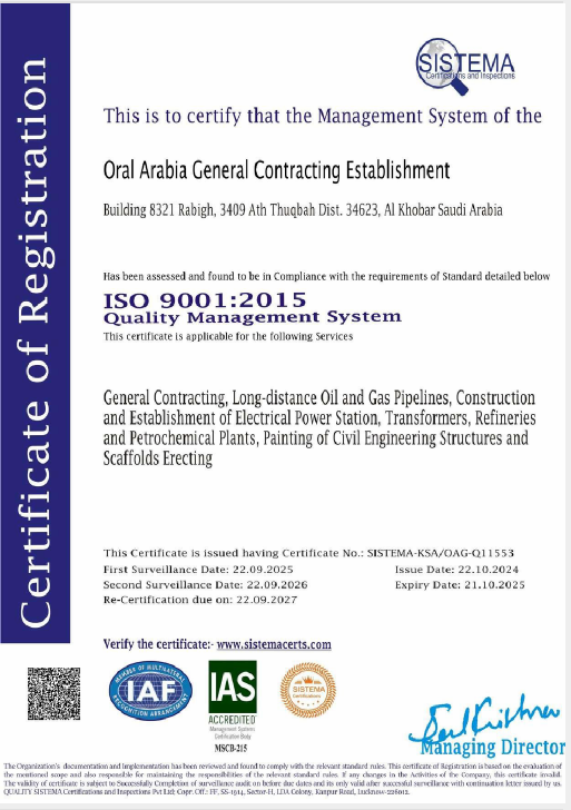 ISO 9001:2015 Certificate